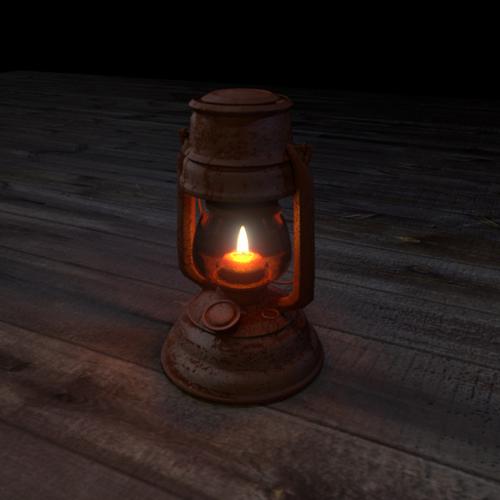 rusty storm lantern (PBR) preview image